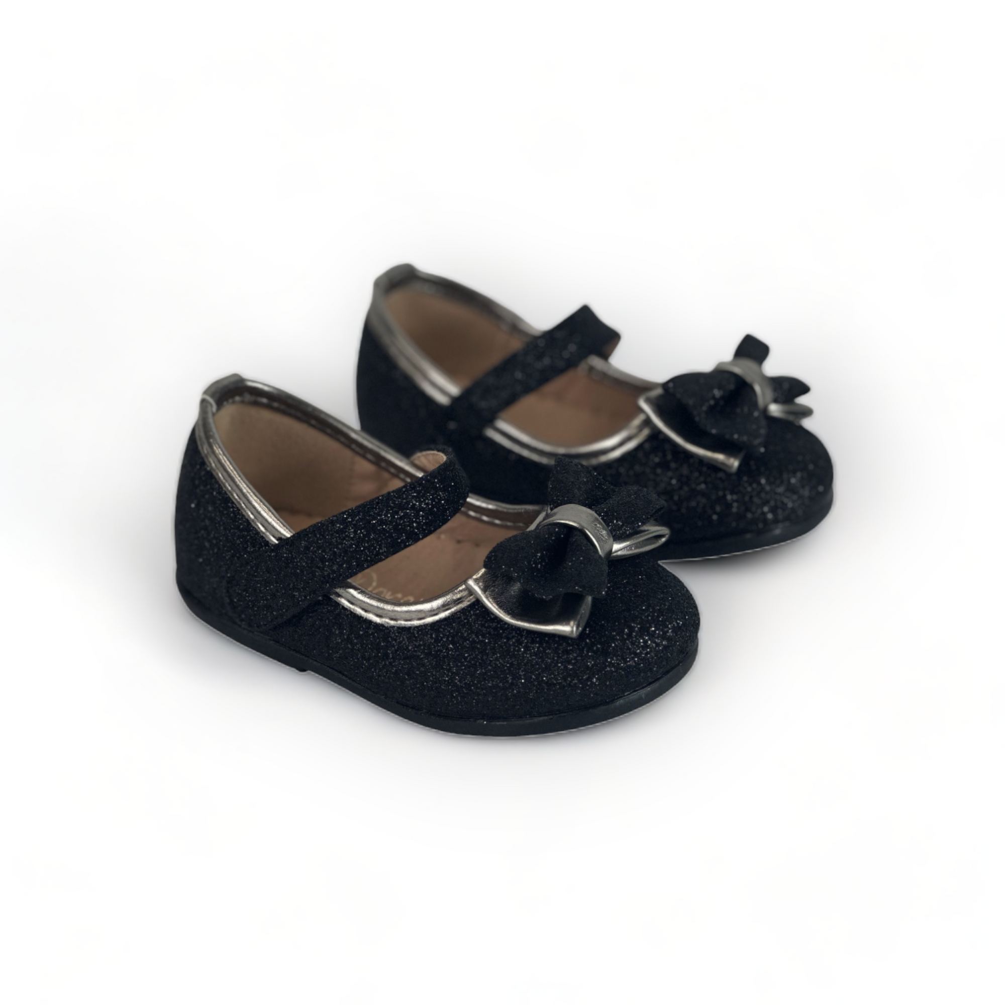 SWEETIE- Rose Gold Bow Baby Sparkly Shoes